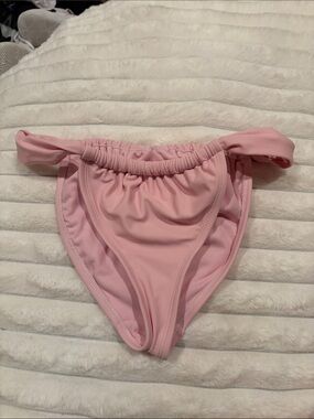 wild fable Light Pink Ruched Bikini Bottom with Side Tie